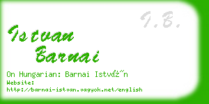 istvan barnai business card